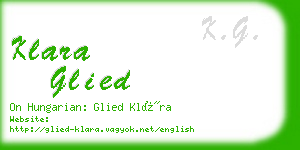 klara glied business card